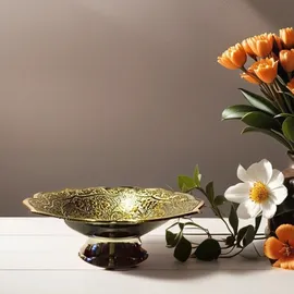 Marrakesch Orient & Mediterran Interior Orientalische Indische Messingschale Rayhan goldfarben/silberfarben