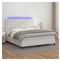 vidaXL Boxspringbett 180 x 200 cm Weiß