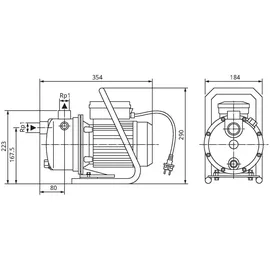 WILO Jet WJ 203 Hochdruck-Kreiselpumpe 4262913 anschlussfertig