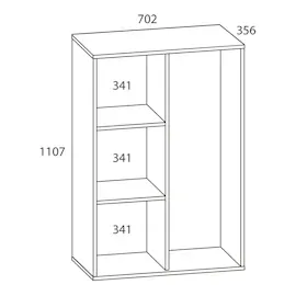 VCM Putzschrank Lona Mini mit Türen Weiß