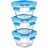 Emsa Clip & Close Frischhaltedose blau 10,6 x 6,9 cm 0,18 l 3-teiliges Set