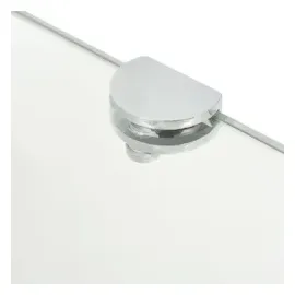 vidaXL Eckablage mit Verchromten Halterungen Glas Transparent