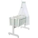 roba Babywiege Woodland Buddies - Rollen, textiler Ausstattung & Matratze | Gr.: onesize