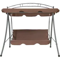 vidaXL Hollywoodschaukel 3-Sitzer kaffeebraun