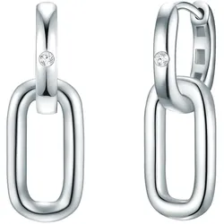 Lulu & Jane Diamant-Creolen Sterling Silber Diamant in Silber   Damen 