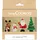 ScrapCooking 4 Deko-Holzscheite Sweet Xmas – Rentier, Schneemann, Weihnachtsmann & Tannenbaum – Dekoration für Kuchen zum Backen – 4942