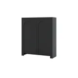 Möbel Kraft Highboard 100 x 117 x 35 cm Schwarz