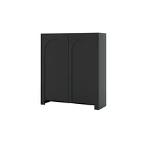 Möbel Kraft Highboard 100 x 117 x 35 cm Schwarz
