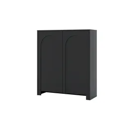 Möbel Kraft Highboard 100 x 117 x 35 cm Schwarz