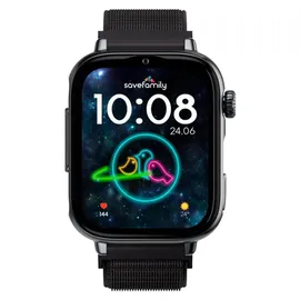 SaveFamily SaveWatch Plus 2 GPS+Cellular 49,8 mm Schwarz Stoffarmband Black Night