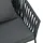 Juskys Rope Gartenstuhl 58 x 58 x 78 cm Anthrazit 2 St.