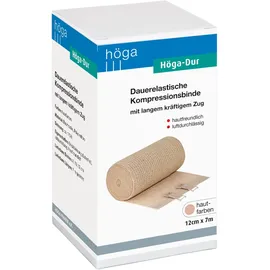 HÖGA Höga-Dur, dauerelastische Kompressionsbinde mit langem Zug - 12 cm x 7 m gedehnt – hautfreundlich, luftdurchlässig