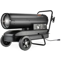 Vevor Kerosin-/Diesel-Warmluftheizung, 100.000 BTU Torpedo-Raumheizer, tragbar mit Thermostatregelung, 38-Liter-Tank, effizienter Kerosinheizer für den Innen- und Außenbereich für Zuhause, Baustelle,