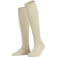 Falke Damen Kniestrümpfe Family W KH nachhaltige biologische Baumwolle lang einfarbig 1 Paar, Beige (Sand Melange 4659) neu - umweltfreundlich, 35-38