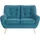 exxpo - sofa fashion 2-Sitzer EXXPO - SOFA FASHION "Scandi, bequem, aufwendige Rückenpolsterung für mehr Sitzkomfort", blau (türkis), B:137cm H:92cm T:92cm, Korpus: 100% PES;Luxus-Microfaser (100% Polyester), Sofas, akuelle Farben in hochwertige Bezugsqualitäten, Holzfuß