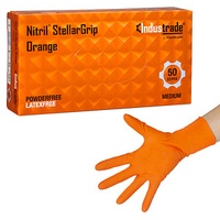 Industrade® unisex Einmalhandschuhe Nitril® StellarGrip Orange orange Größe M 50 St.