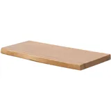 Sam Steckboard mit Baumkante Wandregal Akazie massiv eichefarben lackiert 60 x 20 Amanda