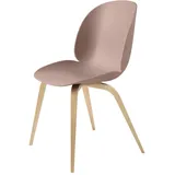 GUBI - Beetle Dining Chair, Wood Base, Eiche / sweet pink