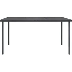 vidaXL Outdoor-Esstisch Anthrazit 150x90x74 cm Stahl