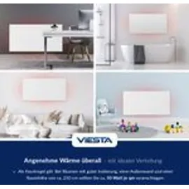 Viesta Infrarot Wandheizung mit Thermostat [inkl. TH10 thermostat] - Infrarotheizung Wandmontage Heizkörper – Carbon Crystal Infrarotheizung