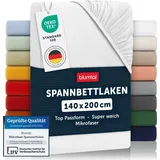 Blumtal Spannbettlaken Mikrofaser 140 x 200 cm weiß