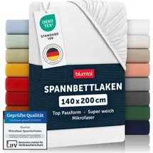 Blumtal Spannbettlaken Mikrofaser 140 x 200 cm weiß