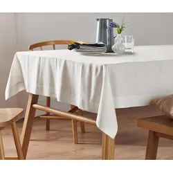Tchibo - Leinen-Tischdecke - weiß