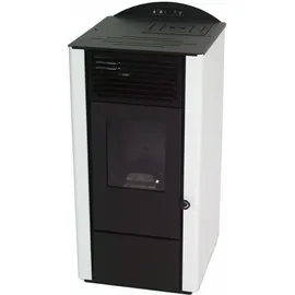 Apex Digital Pelletofen 9,5kW Pelletkamin Pelletheizung Kaminofen A+ Holzofen weiß 56302