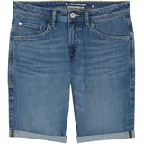 Tom Tailor Herren TTJOSH REGULAR SLIM Jeans Shorts, blau, Uni, Gr. 32