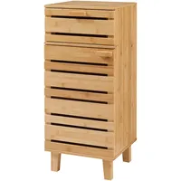 [en.casa] Badezimmerschrank Epind 75x33x30 cm Bambus Natur