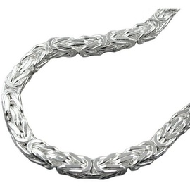 Gallay Silberkette 6mm Königskette vierkant glänzend Silber 925 80cm (1-tlg) silberfarben