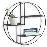 Zeller Wandregal 55 x 12 x 55 cm Schwarz