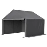 Bexevue Fahrradgarage,, Silber, Metall, 296x233x305 cm, Aufbewahrung & Schutzhüllen, Fahrradgaragen