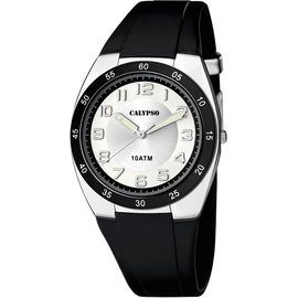 Calypso Herren Analog Quarz Uhr mit Silikon Armband K5753/5