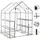 furnicato Gewächshaus Kunststoff Grün Transparent 143 cm x 195 cm 5,0 m2