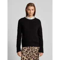 Marc O'Polo Bouclé-Pullover regular, schwarz, l