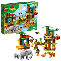 LEGO 10906 DUPLO Town Baumhaus im Dschungel Bauset, Lernspielzeug für Kleinkinder im Alter von 2-5 Jahren, mit 6 DUPLO-Tierfiguren