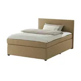 deinbett Boxspringbett mit Matratze und Topper H3 Duke ¦ gelb ¦ Maße (cm): B: 147 H: 104