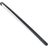 Relaxdays Schuhlöffel lang, 2er Set, 70 cm, Schuhanzieher Metall, stabil, zum Aufhängen, Anziehhilfe für Schuhe, schwarz