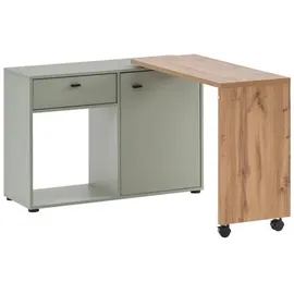 Schildmeyer Tiny Working Kommode 104,6 x 75,3 x 39 cm Pistazie/Eiche Landhaus Dekor