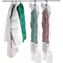 Kleidersack WENKO "Vakuum Größe L & XL", transparent, Kunststoff, Kleidersäcke, Vakuumbeutel für Kleidung, platzsparend im Kleiderschrank