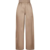 URBAN CLASSICS Satin Wide Hosen Soft taupe 4XL
