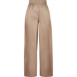URBAN CLASSICS Satin Wide Hosen Soft taupe 4XL