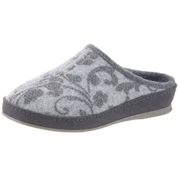 Pantoffel SCHAWOS, Damen, Gr. 40, grau (grau, bedruckt), Textil, Schuhe