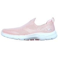 Damen Go Walk 6 Glimmering Sneaker, Lt Pink Textile Trim, 40 EU