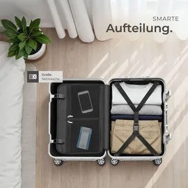 Tectake Airway 4-Rollen Cabin 20 Zoll / 20 l silber/grau