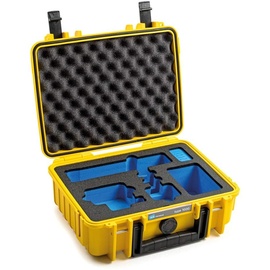 B&W International Outdoor Case Typ 1000 Koffer gelb mit GoPro Inlay