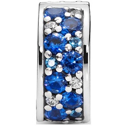 Pandora Charm Moments Blauer Pavé-Clip 791817NSBMX - silber