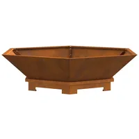 vidaXL - Feuerstelle Sechseckig 100x100x28 cm Cortenstahl