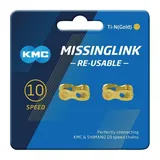 KMC 10R Ti-N Gold Kettenverschlussglied 2 Stück